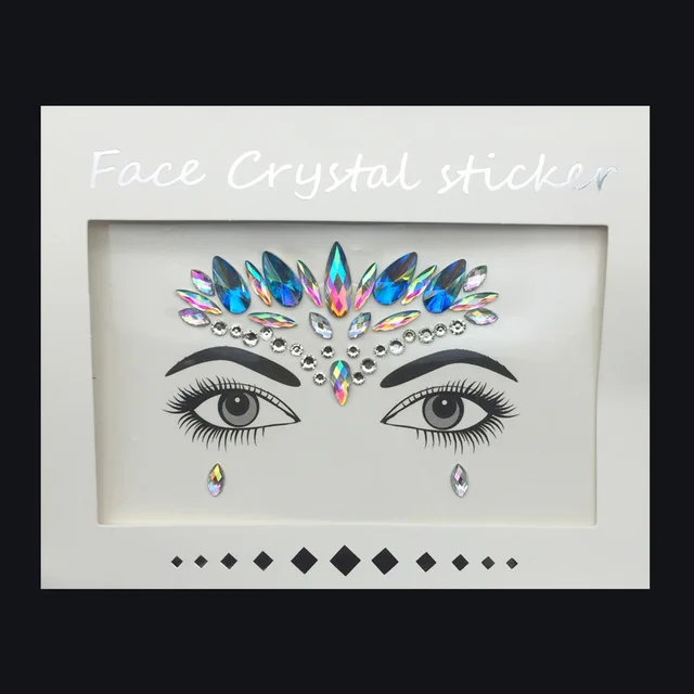 Prajna Masquerade Face Rhinestone Decorative Face Sticker