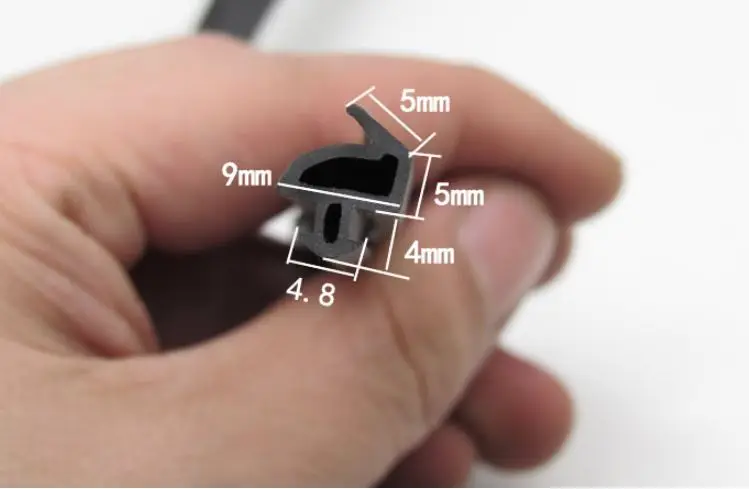 10 м O форма черная силиконовая полоса двери окна и стекла силиконовая уплотнительная полоса ветрозащитная Водонепроницаемая оконная Дверь Резиновая полоса - Цвет: type3