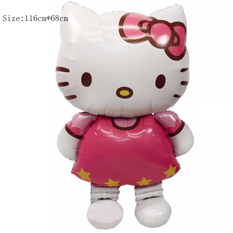 116*68 большой размер и 80*48 Средний Hello Kitty Cat Фольга шар мультфильм Свадьба День