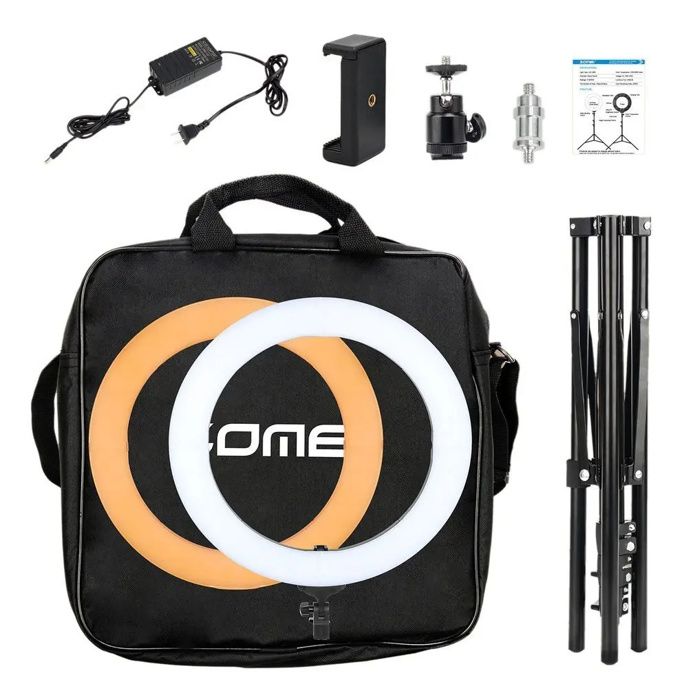 

ZOMEI Camera Photo/Video Outer 240 Pieces LED SMD Ring Light Ring Video Light + 50CM Foldable Stand Set US Plug