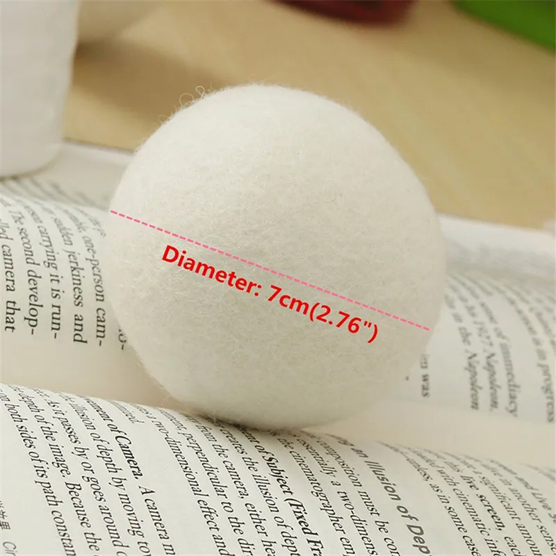 6Pcs/Pack Wool Soften Balls Reusable Natural Organic Laundry Fabric Softener Ball Premium Washing Machine Laundry Clean Ball