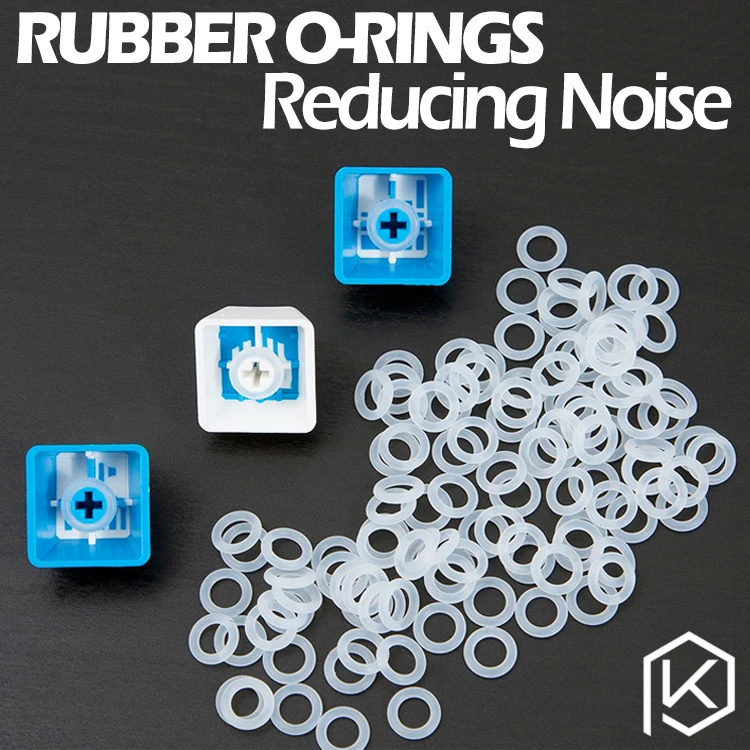 Cherry Mx Rubber O-rings 120pcs Switch Dampeners Dark Black Clear 
