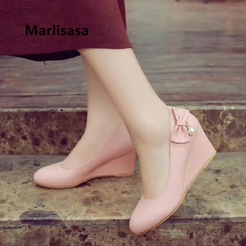 

Marlisasa Women Fashion Sweet Pink Pu Leather High Heel Pumps Lady Classic Comfortable Winter Party Night Club Shoes F5467