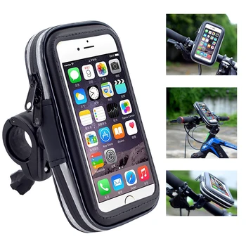 

Waterproof Bicycle Phone Holder Bike Bag Case Universal 4 to 6 Inch Motorcycle MTB Handlebar Phone Mount for iPhone for Samsung