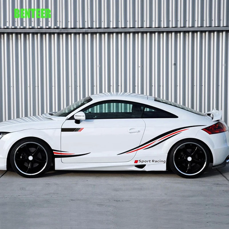 1 комплект боковых наклеек для Audi Sline Quattro A1 A3 A4 A4L A6 A6L A7 A8 Q3 Q5 Q7 TTS B6 B7 B8 RS3 SRS5 RS7 |