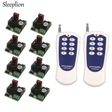 Sleeplion 2 Wireless Transmitter+8 Receiver 10A relay 220v remote control switch 10A Relay 1CH Wireless RF Remote Control Switch