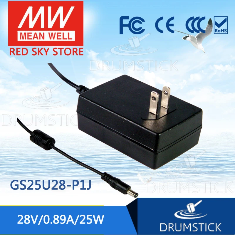 

MEAN WELL GS25U28-P1J 28V 0.89A meanwell GS25U28 28V 25W AC-DC Industrial Adaptor