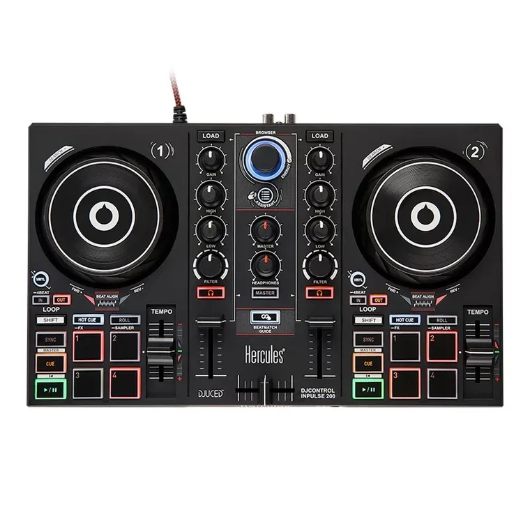 Portable DJ controller audio mixer console disc player amplifier karaoke digital audio