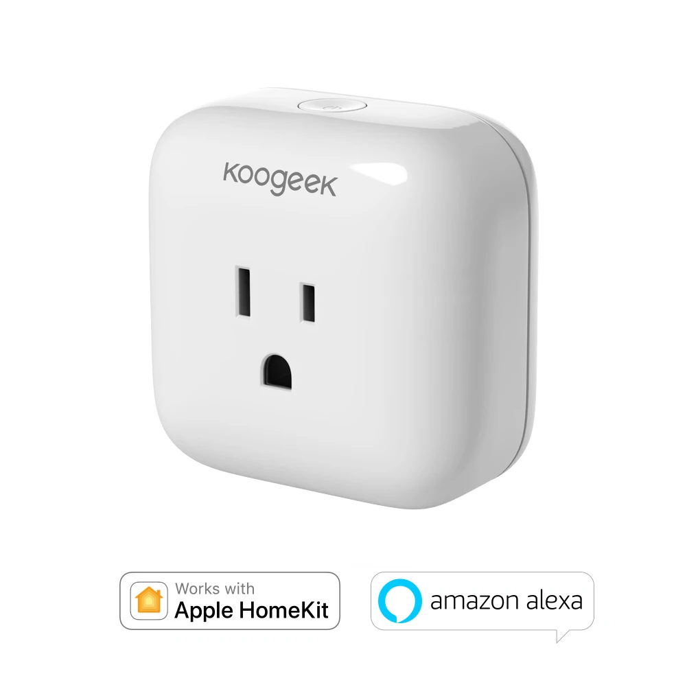 Koogeek Wi-Fi умная розетка работает с Apple HomeKit и Amazon Alexa поддержка голосового управления через Siri или Alexa Home App US Plug