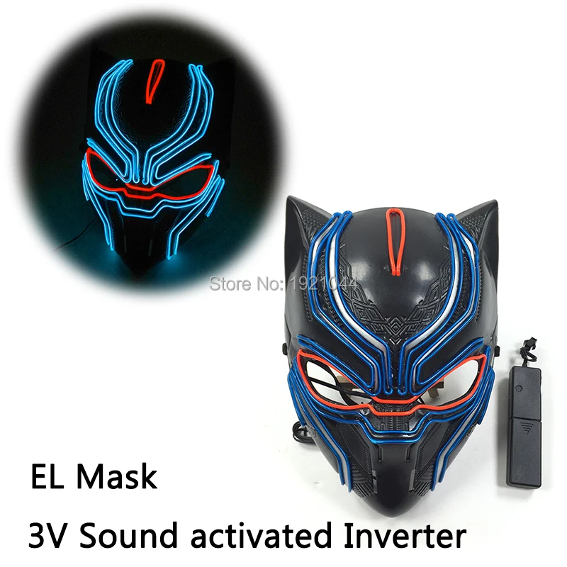 

YEAHUI Brand Design New Style EL Mask Neon Light Colorful Mask EL Light Glowing Mask for Festival Party Mask Decoration