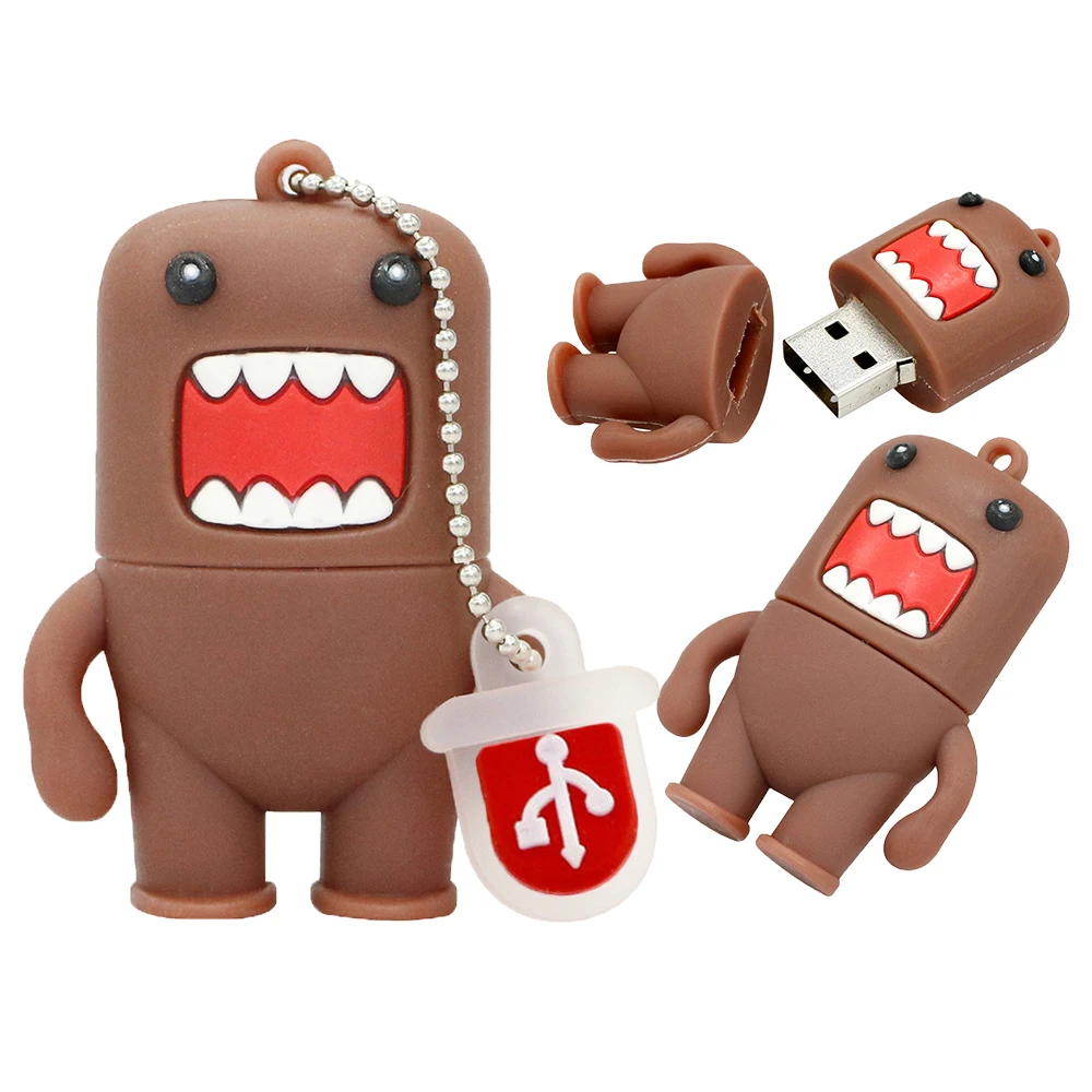 Мультяшный флеш-накопитель 64 ГБ, японский стиль Domo Kun, милый креативный USB флеш-накопитель, 4 ГБ, 8 ГБ, 16 ГБ, 32 ГБ, USB флеш-накопитель