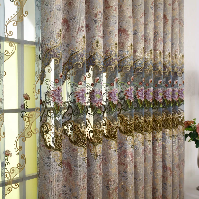 Curtains for Living Room Fabric Bedroom Luxury New European High grade