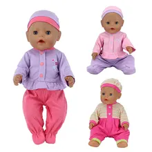 2pcs/set, The Hat+Suit Wear For 43cm Zapf Doll 17 Inch Reborn Babies Clothes