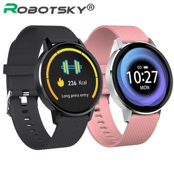 

T4 Pink Smart Watch Women IP68 Waterproof Bluetooth Tempered glass Fitness Bracelet Heart Rate Monitor Sport Smartwatch Men
