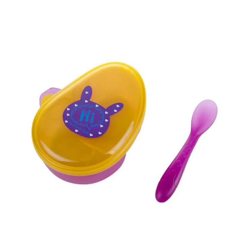 MOTOHOOD, детское питание, детская тарелка, Детская миска для еды, наборы посуды, ложка для кормления, детская миска для еды, Обучающие блюда - Цвет: Фиолетовый