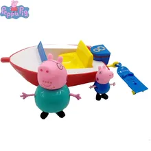 Peppa Pig Speedboat DIY Anime Figure Model George Family Set Plastic Action Figure Toys for Children Birthday Party Gifts 2P18 Peppa Pig Speedboat DIY Anime Figure Model George Family Set Plastic Action Figure Toys for Children Birthday Party Gifts 2P18