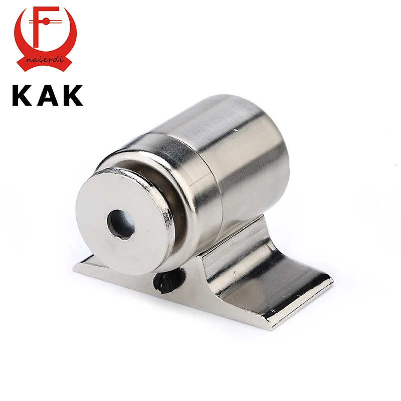 

KAK-207 Zinc Alloy Magnetic Door Stop Holder Floor-mounted Stopper Stainless Steel Nickel Brushed For Furniture Hardware