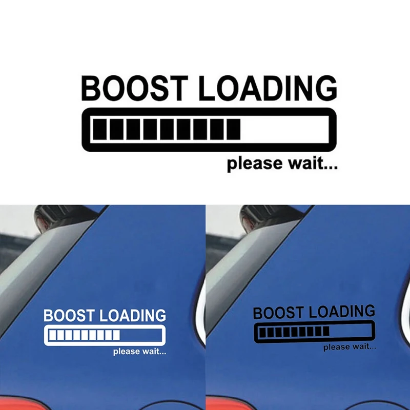 BOOST LOADING Please Wait Funny Car Stickers Vinyl Decals for JDM Turbo Diesel