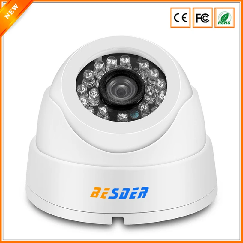 

BESDER Indoor Dome Analog Camera CCTV 800TVL 1000TVL Optional 24PCS IR LED Night Vision With Auto IR Cut Filter CMOS Sensor