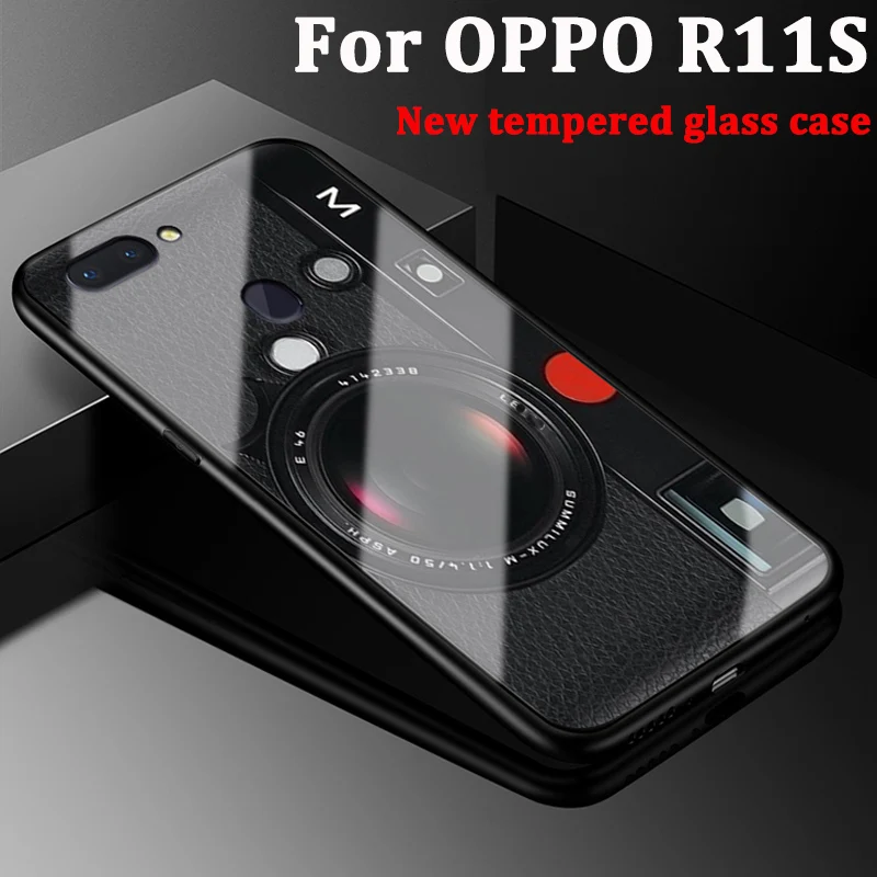 Роскошные Ретро Мультфильм закаленное Стекло чехол для OPPO R 11 s защитные чехлы S