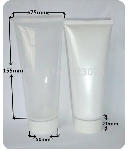Free shipping 200ml white soft tube Cosmetic Containers Cream Lotion