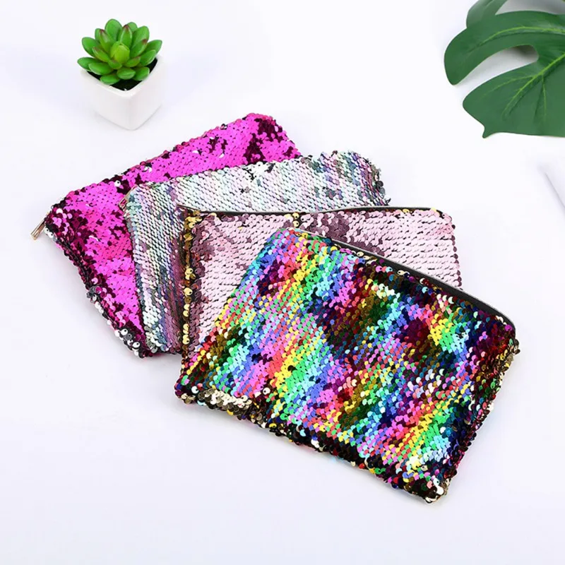 

Women Sequins Wallets Fashion Cute Girl Coin Purses Makeup Bag Lady Clutch Handbags Lady's Travel Handbags