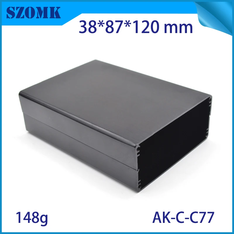 Szomk Custom Diy Extruded Aluminum Heat Sink Enclosure for inverter relay GPS tracker aluminum box audio display junction box (11)