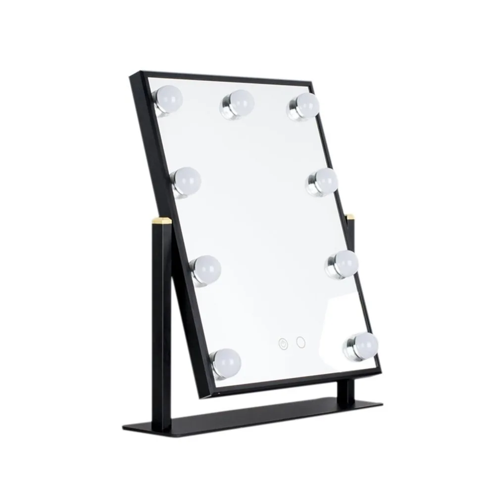 

Hollywood Makeup Vanity Mirror double Light colors Makeup Mirror Tabletop LED Illuminated Cosmetic Mirror with Bulbs
