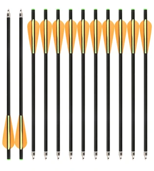 

Musen 17/20inch Fiberglass Arrow Crossbow Arrows with Diameter 8mm Replaceable Tips Archery for Recurve Bow Hunting/Shooting