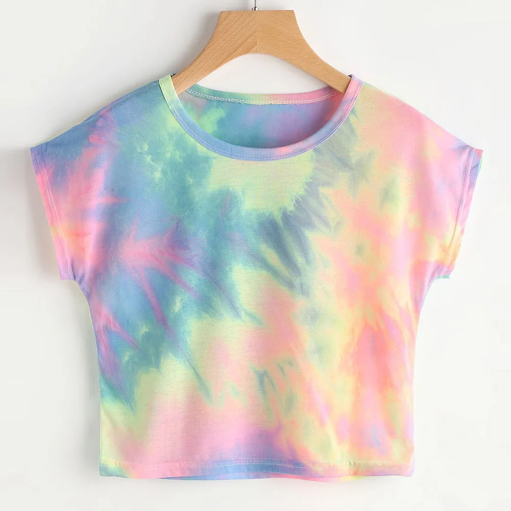 2020 t shirt women Tie Dye multi color 