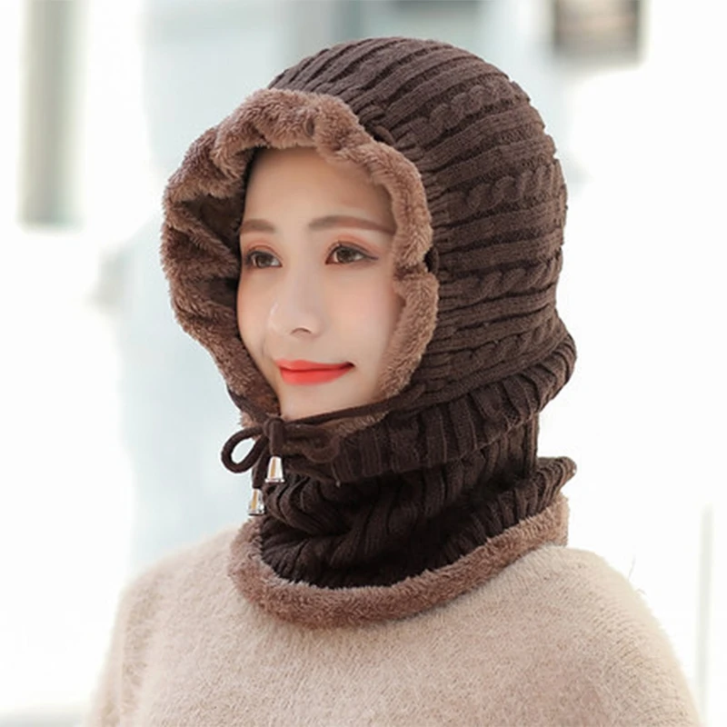Зимняя вязаная шапка бини женский шарф Skullies Beanies Зимние шапки для мужчин и женщин