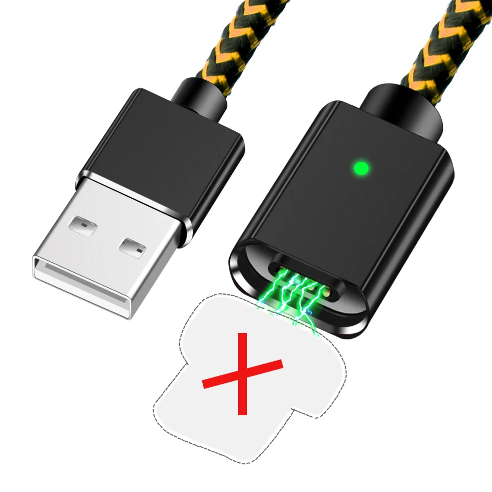 Олаф зарядное устройство данных Магнитный USB кабель для iPhone Micro USB C type C кабель для мобильного телефона Быстрая зарядка магнит зарядное устройство 1 м USB кабели - Цвет: Gold Cable No Plug