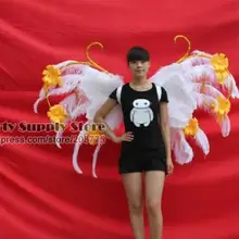 Пользовательские специальные красивые Крылья Ангела из перьев модель подиума шоу вечерние день рождения креативный подарок Природа перо EMS