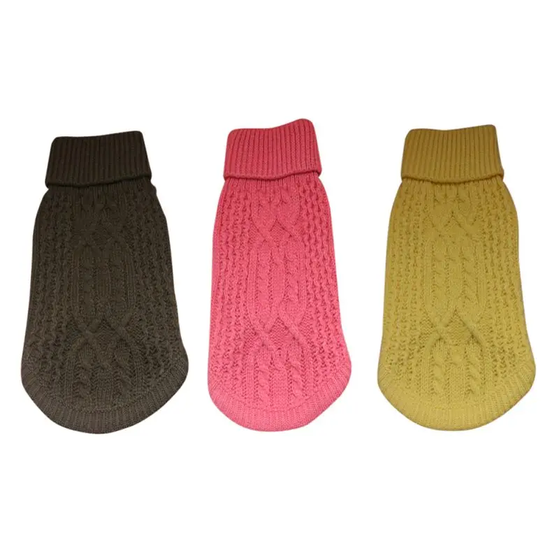 

Dog Cat Knit Sweater Twist Design Autumn Winter Dog Sweater High Quality Warm Knitwear Clothing Puppy Sweatshirt