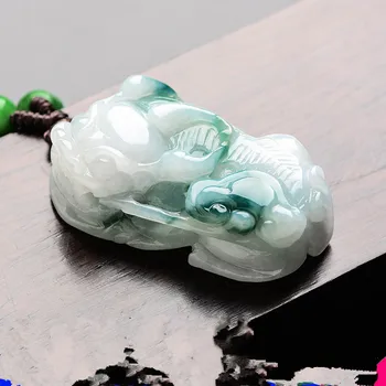 

Natural A goods yu pendant to attract wealth transfer overlord PI xiu pendant men and women necklace/