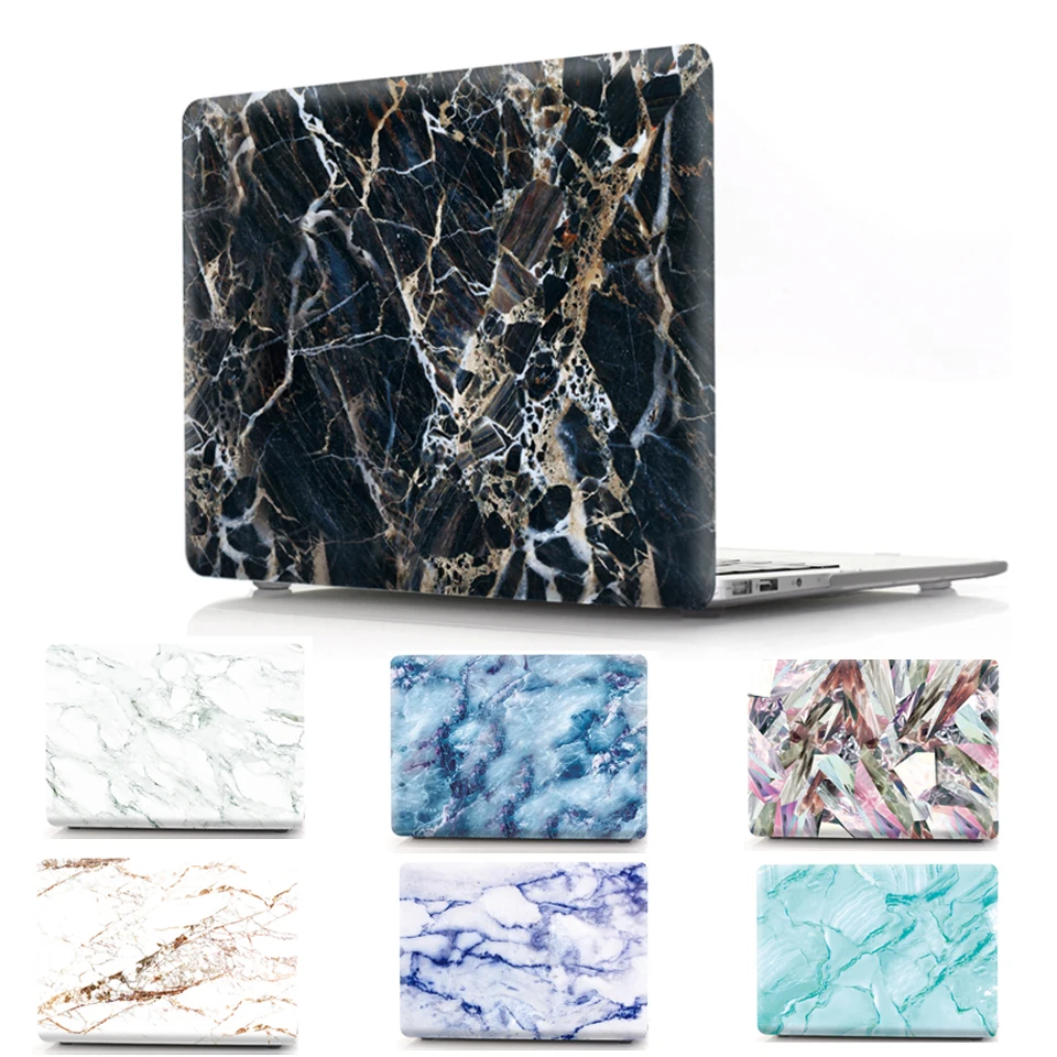 Black White Stone Texture 2018 For MacBook 12 A1534 Laptop Case Marble Hard PVC Shockproof Cover for Macbook 12 Marble Case      (1)