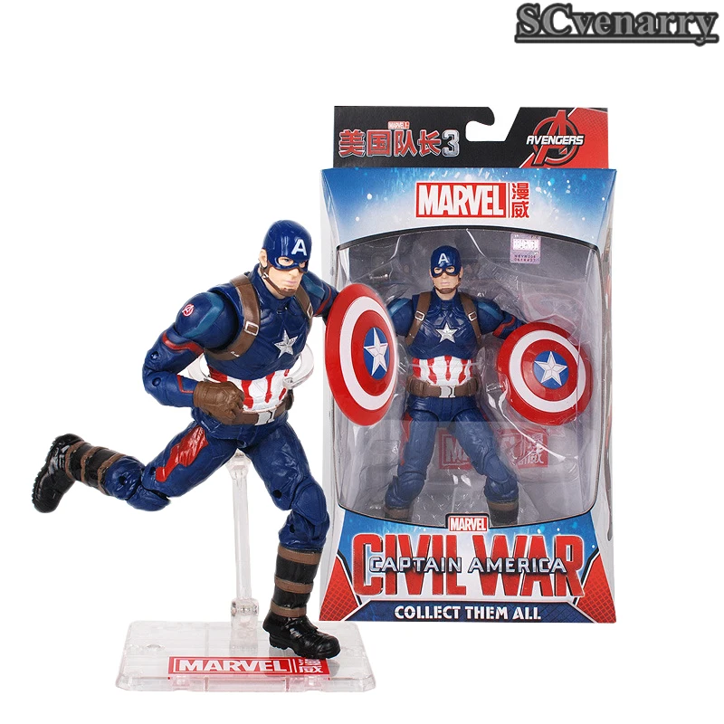 Captain America 3 Marvel Civil War Figurine PVC Collectible Model Toy 17cm | Игрушки и хобби
