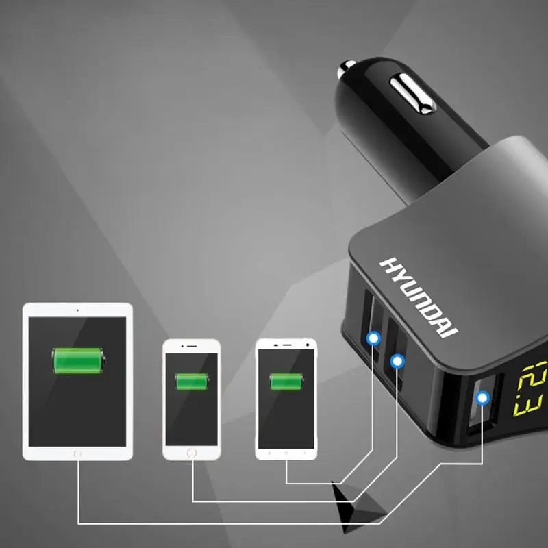 VODOOL One drag два прикуривателя три USB автомобиля с цифровым дисплеем