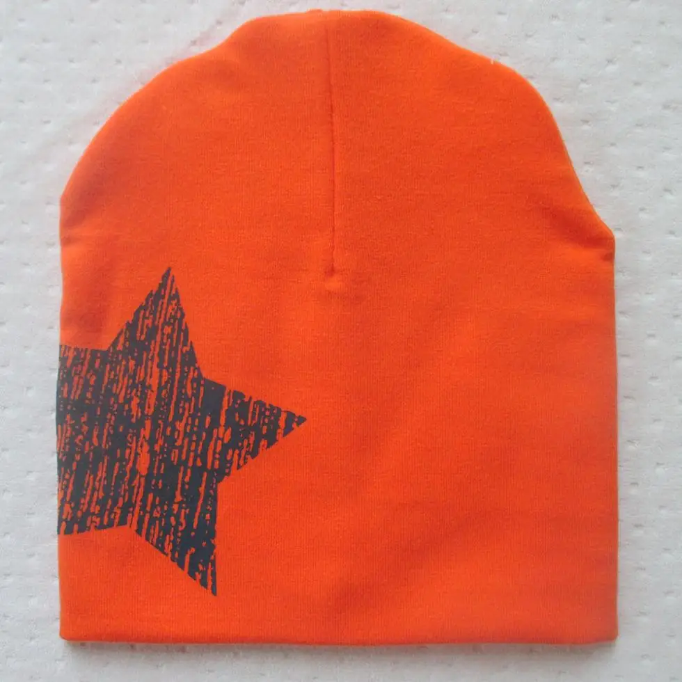 Модная детская Шапка-бини, мягкая хлопковая шапка со звездами для мальчиков и девочек, теплые разноцветные Шапки для малышей