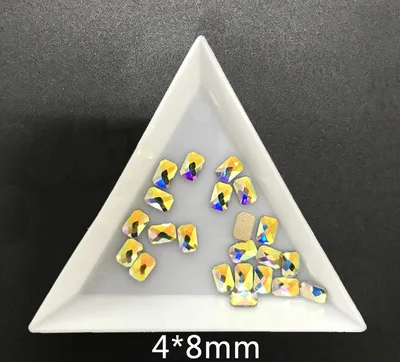 Miolet 10 шт., Стразы для ногтей с кристаллами, AB, 3D, для украшения ногтей, плоская задняя сторона, капли воды, стекло, для ногтей, камень, сделай сам, блестящий маникюр - Цвет: E009