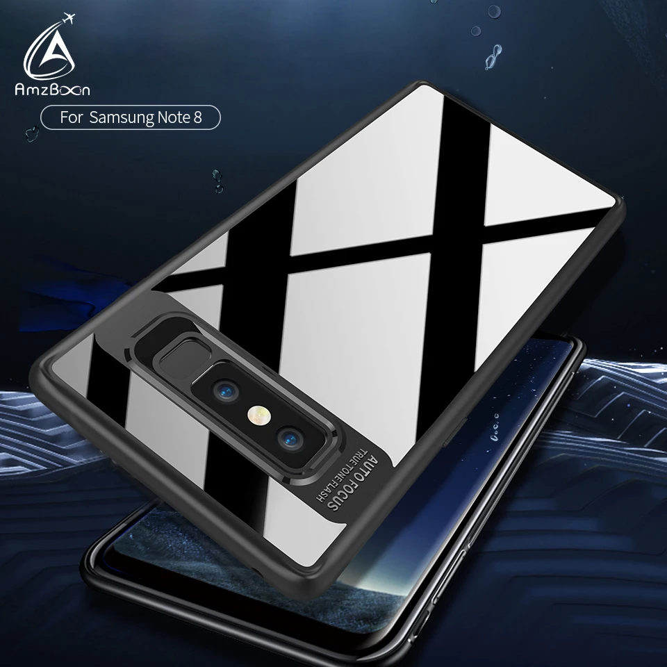 Amzboon Luxury HD Slim Shock-proof PC &amp Silicone 2-in-1 Phone Bag Case Cover For Samsung Galaxy Note 8 Protector Coque Shell |