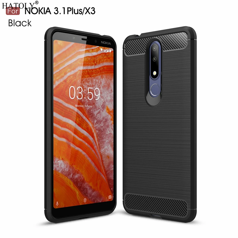 Чехол HATOLY для Capas Nokia 3 1 Plus противоударный мягкий чехол из ТПУ с начесом