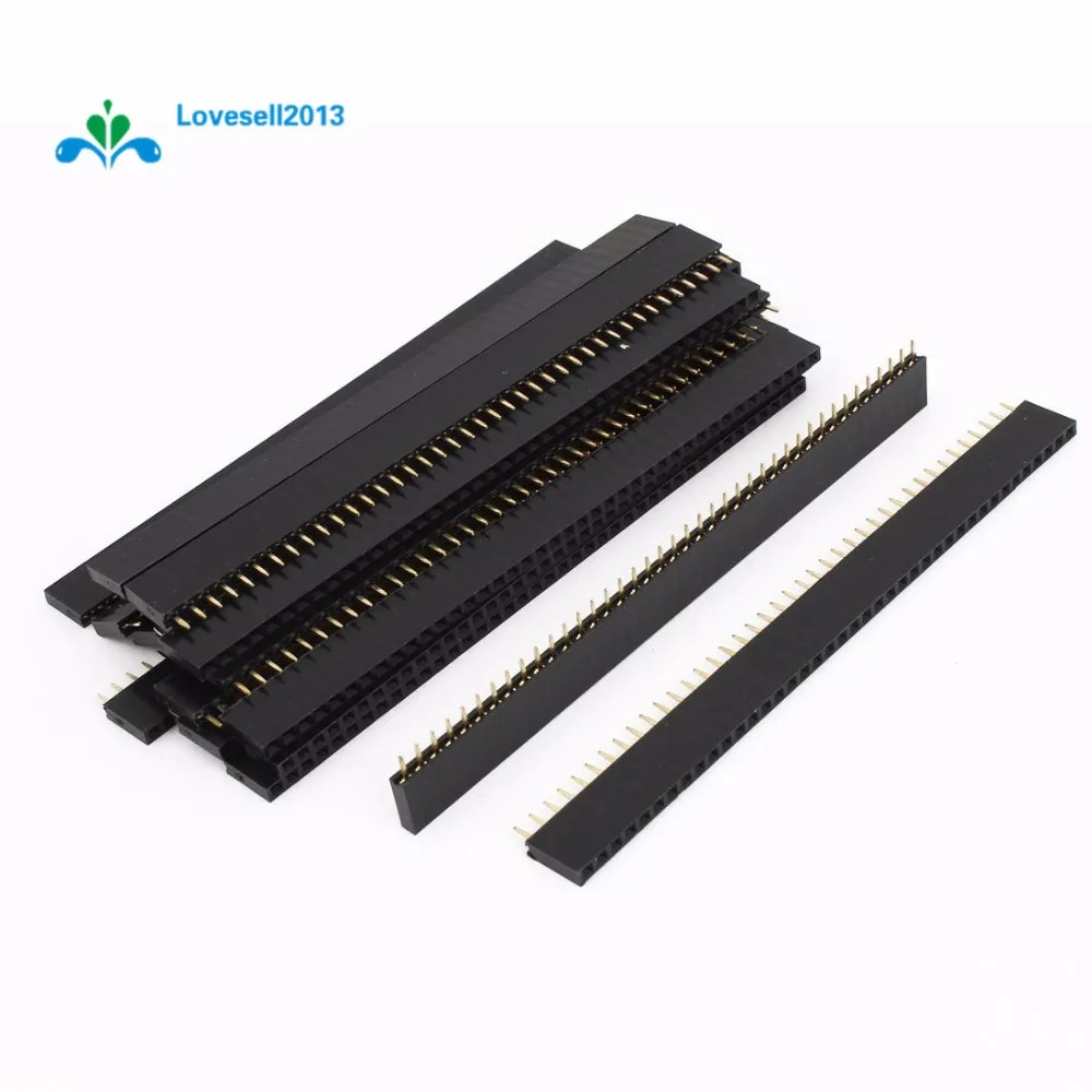 

10Pcs 2.54mm 40 Pin Female Single Row Pin Header Strip New