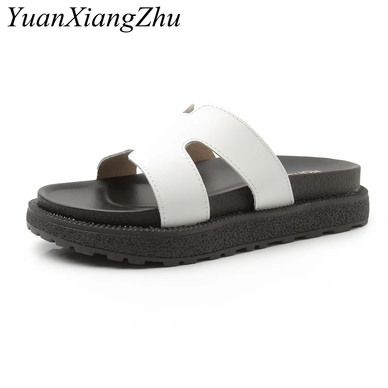 

Summer Simple Flat Women Sandals 2018 New 34-43 Size Women Shoes Platform Sandals Peep-toe Flat Roman Female Casual Slippers