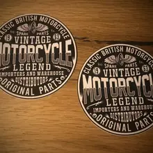 Мотоцикл стикер наклейка Кафе Гонщик Поплавок скремблер Великобритания винтажный Топ#124