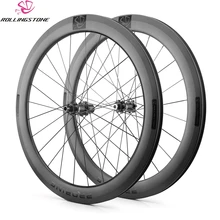 Rolling Stone Углеродные колеса 700C clincher комплект колес для велокросса дисковый тормоз Аэро обод 58 мм гравий Дорожный велосипед QR через ось 12 мм 15 мм