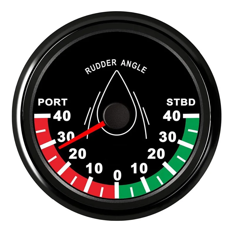 Индикатор угла руля морской лодки с датчиком 0-190 Ом 85 мм 3,35 дюйма 9-32 В 316L ободок - Цвет: BN red backlight