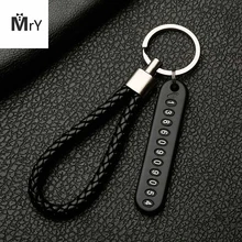 Anti-lost Car Keychain Phone Number Card Keyring Phone Number Plate Key Ring Auto Vehicle Key Chain Accessories
