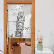 Европейский стиль башня Pisa тканевая дверь занавеска фэн шуй занавеска на дверь в спальню