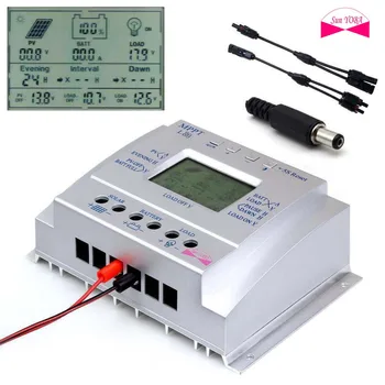 

Intelligent 80A MPPT Solar Panel Regulator Charge Controller Auto Switch 12V/24V 750W/1500W & LCD USB+Y Type Connector